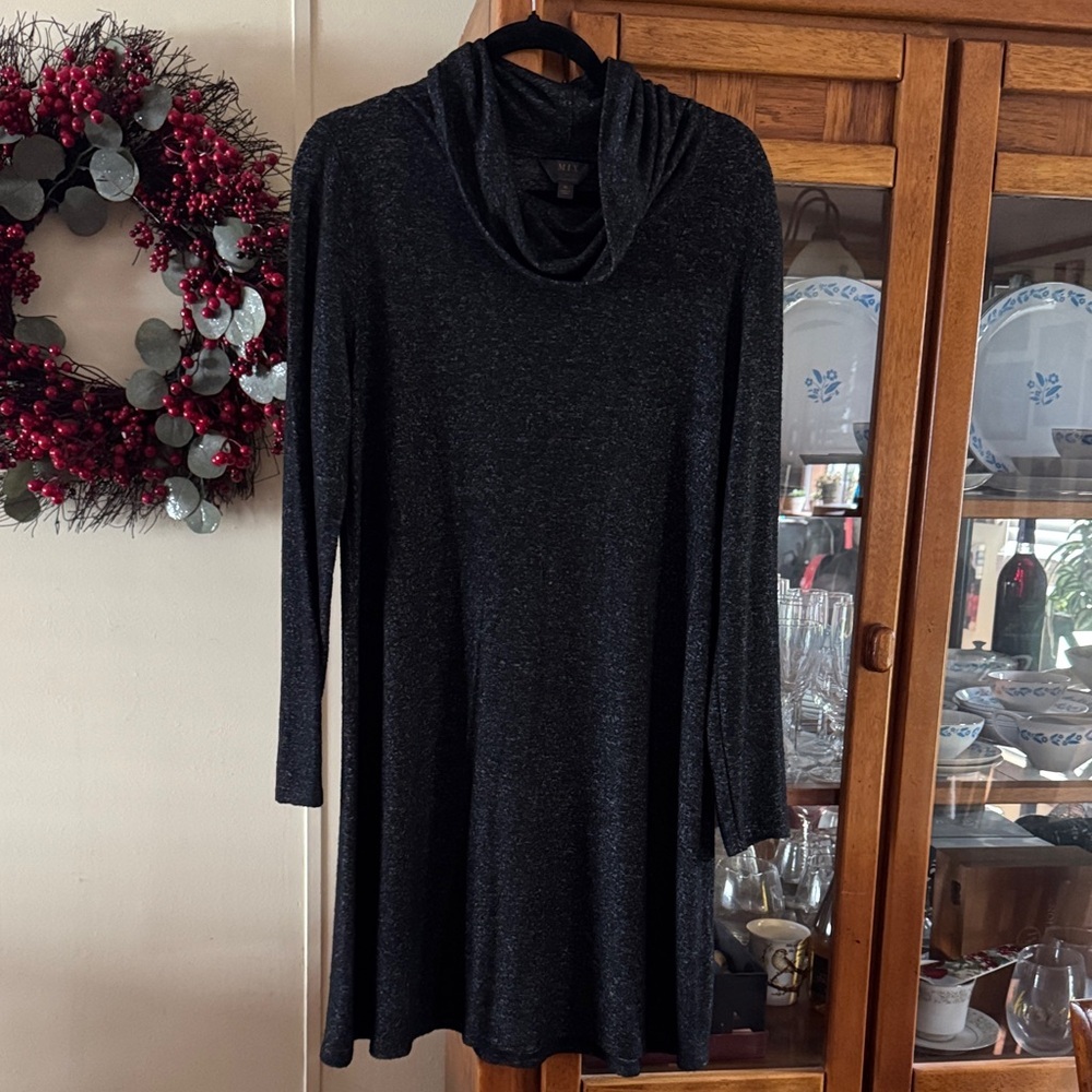 Soft Charcoal Gray Knit sweater dress